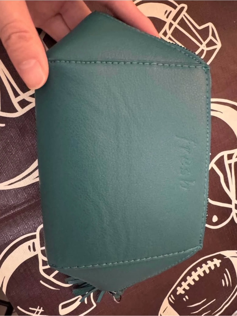 fresh Teal Zip Card Holder